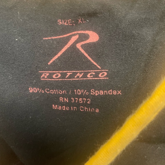 Rothco Women’s XL ARMY Tank, Black Tank with Yellow Lettering & Trim - Picture 5 of 5